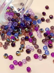 1pack Random Color Glass Bead For Women For DIY Jewelry Making - Purple - View 4