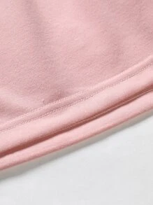 Manfinity Hypemode 男士字母圖形束腰短褲，純色淺粉色，男友禮物 - 粉色 - 查看 4