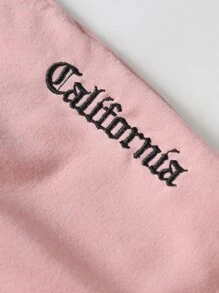 Manfinity Hypemode 男士字母圖形束腰短褲，純色淺粉色，男友禮物 - 粉色 - 查看 5