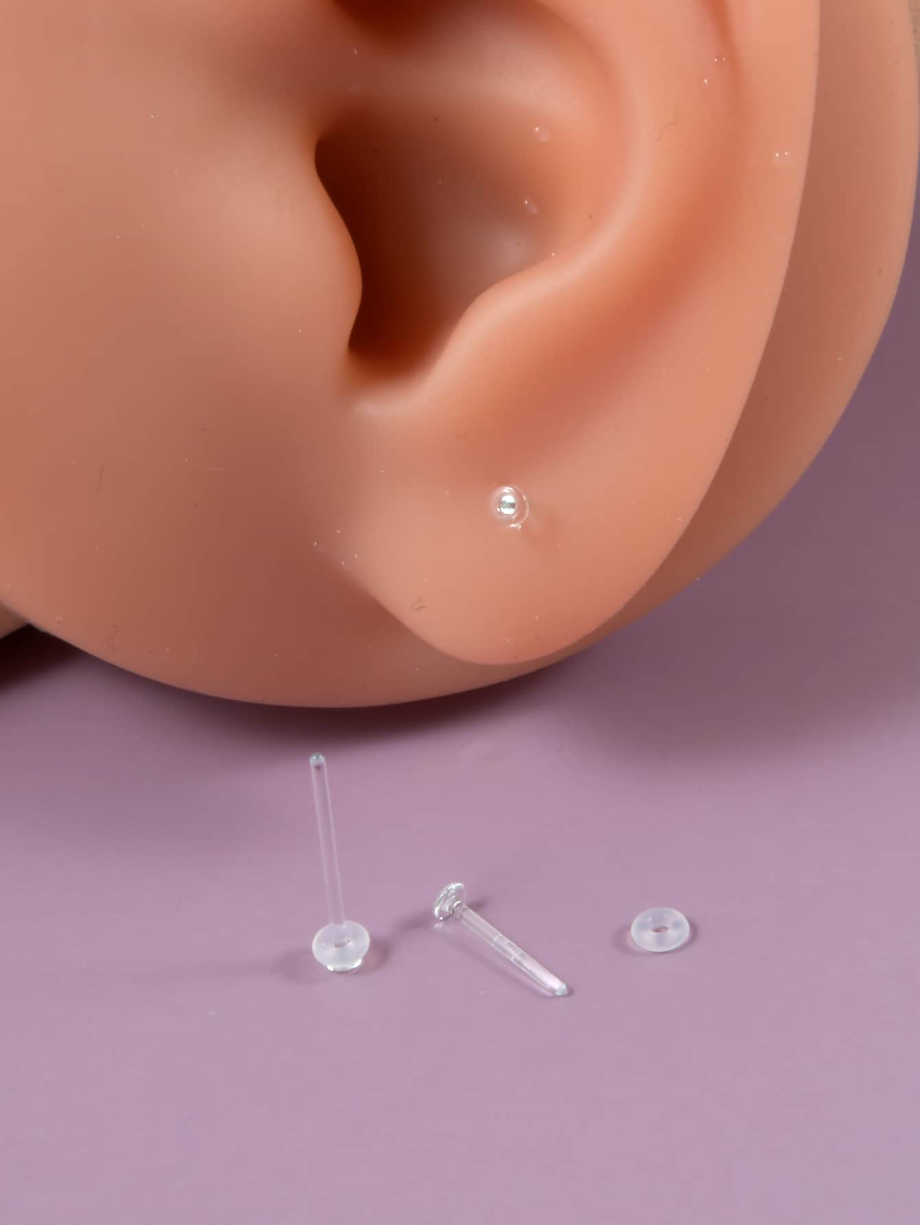 3pcs Minimalist Stud Earring - Clear - View 1