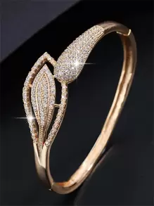 1入組魅力四射方晶鋯石裝飾手鐲適合女士適合派對