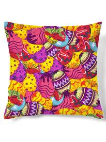 1pc Easter Egg Pattern Cushion Cover Without Filler - Multicolor - View 4