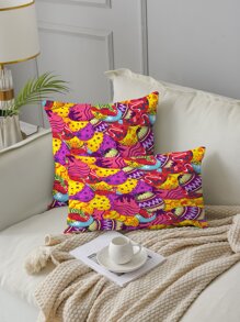1pc Easter Egg Pattern Cushion Cover Without Filler - Multicolor - View 5