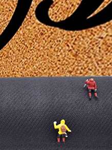 Letter Graphic Door Mat - Khaki - View 4