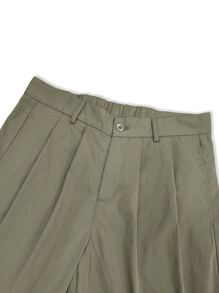 Manfinity EMRG Men 1pc Slant Pocket Trousers - Army Green - View 6