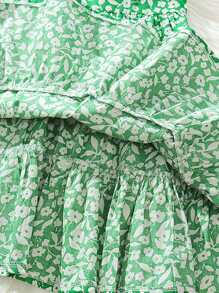 小女童碎花荷葉邊洋裝