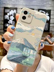 Ốp điện thoại in phong cảnh 2 chiếc Anime tương thích với iPhone 15/15Pro/15Plus/15Promax - Nhiều màu - Xem 2