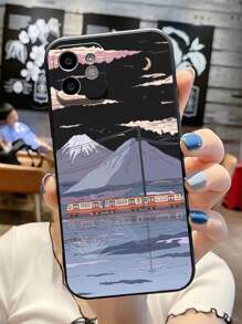 Ốp điện thoại in phong cảnh 2 chiếc Anime tương thích với iPhone 15/15Pro/15Plus/15Promax - Nhiều màu - Xem 3