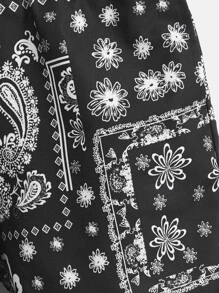 SHEIN 小男童佩斯利印花短褲