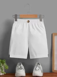 SHEIN Young Boy Roll Up Hem Shorts