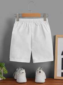 SHEIN Young Boy Roll Up Hem Shorts