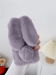 Ốp điện thoại bông tai thỏ - Màu tím - Xem 2