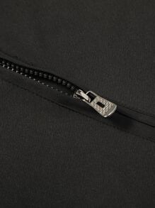 Manfinity Men 1pc Chinese Letter & Dragon Graphic Raglan Sleeve Bomber Jacket - Black - View 6