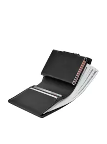 男士简约小号 PU 钱包信用卡小卡夹双折男士钱包爸爸礼物迷你薄轻便多层身份证便携式现金简约时尚现代商务周年纪念情人节生日礼物礼物情侣男士礼物商务休闲男士钱包钱包小钱包男士钱包真皮 - 黑色 - 查看 2