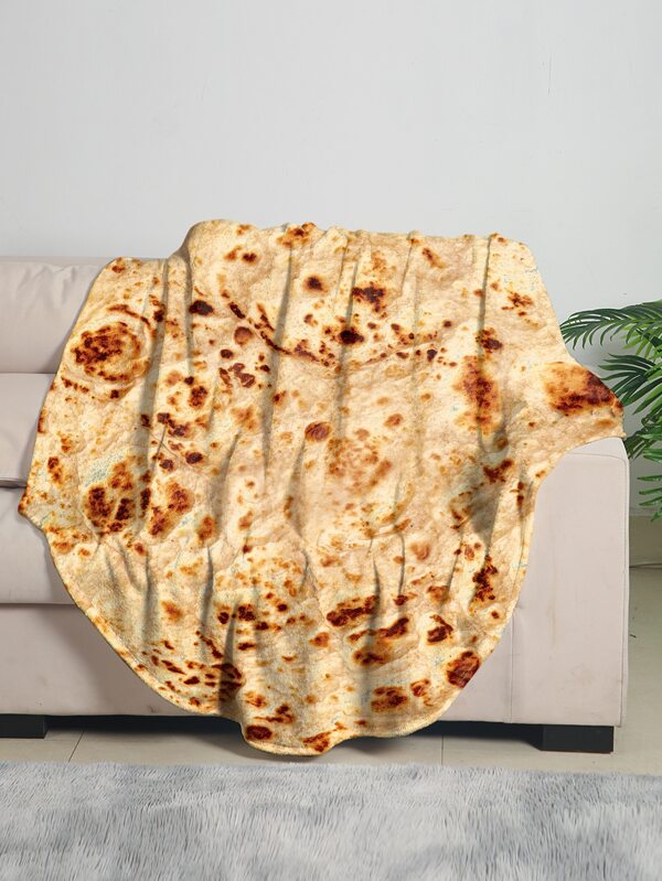1pc Burritos Blanket, Double Sided Giant Flour Tortilla Throw Blanket