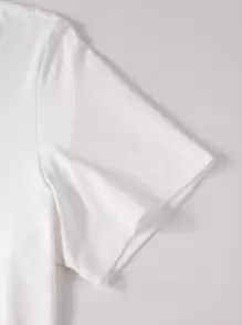 Manfinity Men Slogan & Palm Tree Print Tee - White - View 5