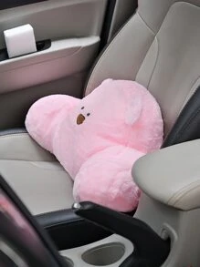 Almohada de soporte lumbar para automóvil con diseño de oso de peluche - Rosa - Ver 2