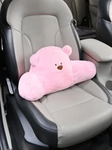 Almohada de soporte lumbar para automóvil con diseño de oso de peluche - Rosa - Ver 4