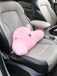 Almohada de soporte lumbar para automóvil con diseño de oso de peluche - Rosa - Ver 5