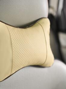 1 pieza Almohada cervical unicolor de coche - Beis - Ver 3