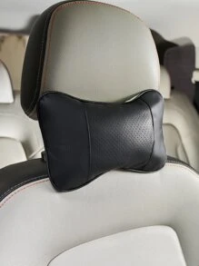 1 pieza Almohada cervical unicolor de coche - Negro - Ver 5
