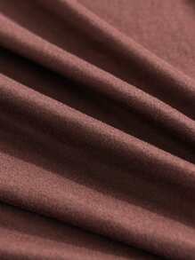 1 tấm bọc ghế sofa trơn co giãn & 1 tấm đệm không có chất độn - Cà phê nâu - Xem 3