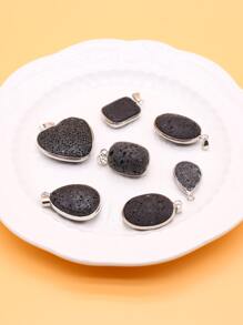 7pcs Random Heart & Oval DIY Pendant - Multicolor - View 2