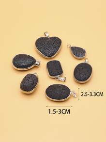 7pcs Random Heart & Oval DIY Pendant - Multicolor - View 3