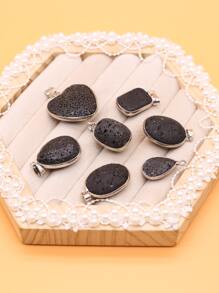 7pcs Random Heart & Oval DIY Pendant - Multicolor - View 5