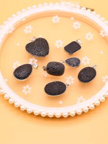 7pcs Random Heart & Oval DIY Pendant - Multicolor - View 6