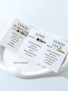 3入組珠子裝飾手環 - 彩色 - 查看 3