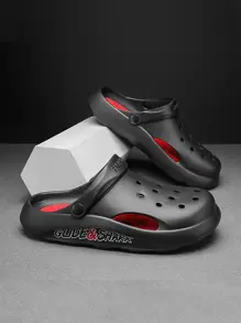 Men Letter Graphic Vent Clogs - Multicolor - View 1