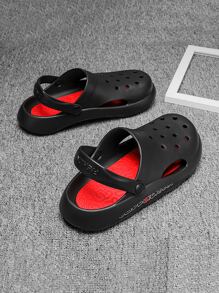 Men Letter Graphic Vent Clogs - Multicolor - View 3