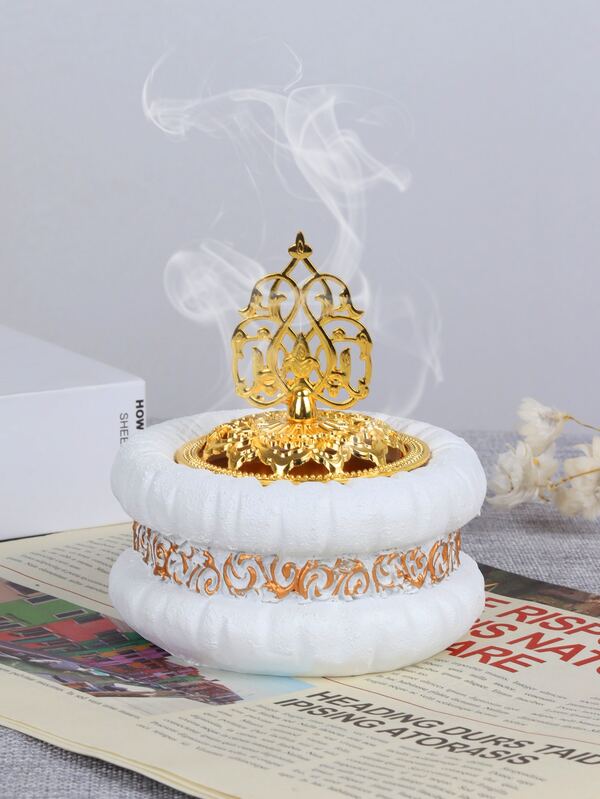 1pc Metallic Incense Burner SHEIN USA