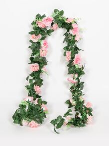 1/3/6PCS仿真玫瑰藤花篮婚礼装饰生日派对聚会聚会场地装饰家居餐厅卧室窗台装饰藤蔓情人节装饰新年装饰户外花园 - 彩色 - 查看 4