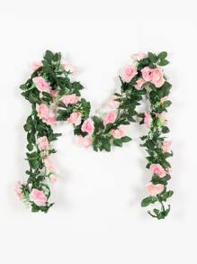 1/3/6PCS仿真玫瑰藤花篮婚礼装饰生日派对聚会聚会场地装饰家居餐厅卧室窗台装饰藤蔓情人节装饰新年装饰户外花园 - 彩色 - 查看 7