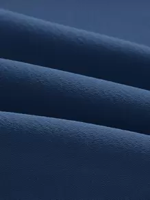 SHEIN ICON Đầm Lộ Lưng Ren lên Buộc lại Trọn gói Dây kéo màu trơn Thanh lịch - Màu xanh hải quân - Xem 3