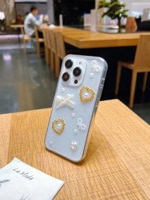 Ốp điện thoại trái tim có nơ - Nhiều màu - Xem 3