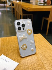 Ốp điện thoại trái tim có nơ - Nhiều màu - Xem 4