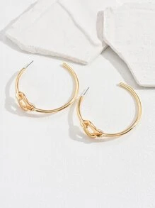 1 Đôi Thời Trang Hợp Kim Kẽm Dây Chuyền Trang Trí Vòng Đeo Tay Đôi Khuyên Tai Vòng Cho Nữ Trang Trí Hàng Ngày - Vàng - Xem 2