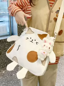 Bolsa creativa con diseño de gato con accesorio de bolso - Multicolor - Ver 1