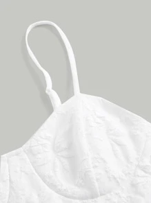 SHEIN MOD 花卉圖案提花吊帶洋裝