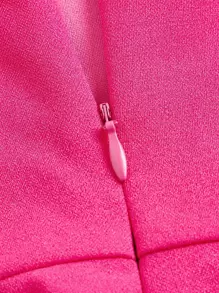 SHEIN MOD Tie Shoulder Wide Leg Cami Jumpsuit - Hot Pink - View 3