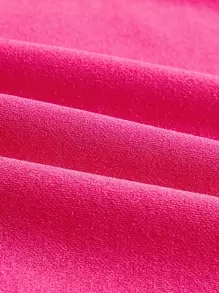 SHEIN MOD Tie Shoulder Wide Leg Cami Jumpsuit - Hot Pink - View 4