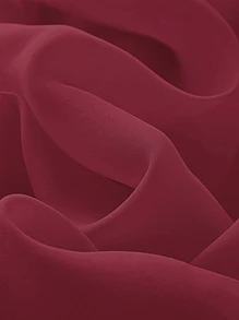 SHEIN MOD Vestido de cuello cuadrado de manga farol - Burdeos - Ver 4