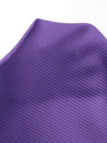 SHEIN Essnce Ribbed Knit Crop Tank Top - Violet Purple - View 5