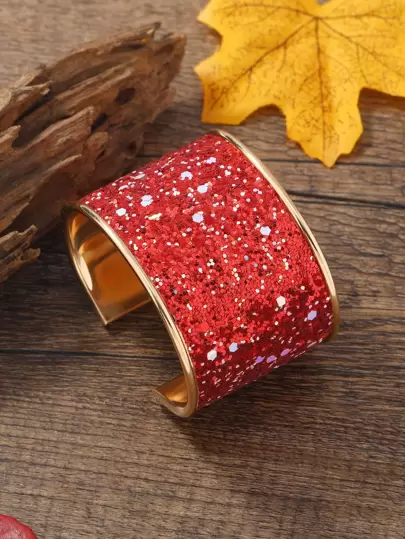 Glitter manschett armring