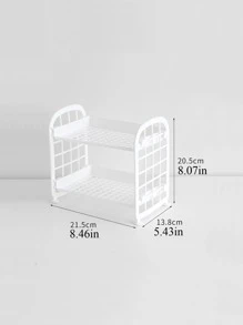 1入組廚房水槽儲物架收納水槽架子可拆卸浴室水洗支架雙層支架瀝水架配件海綿 - 白色 - 查看 3