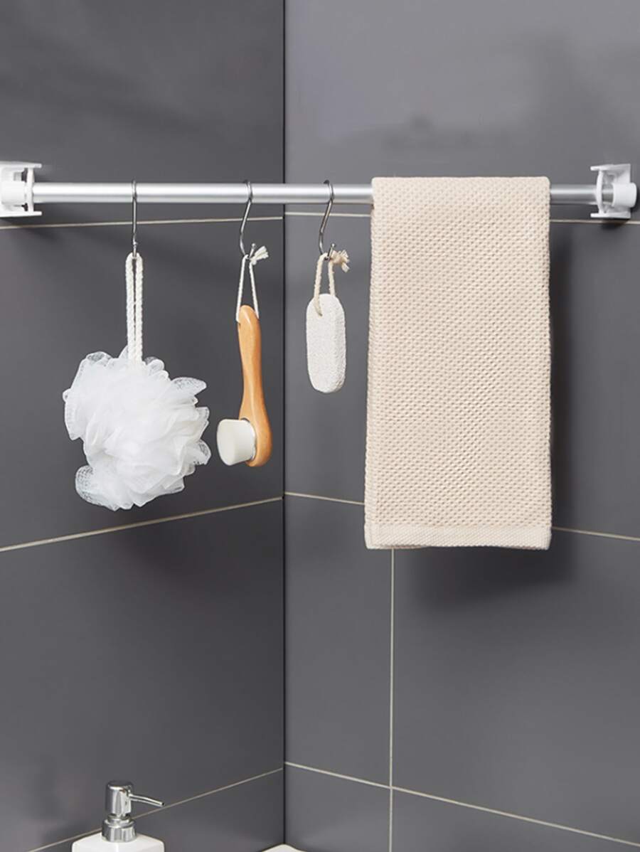 2pcs No-Drill Rod Fixing Holder - White - View 1