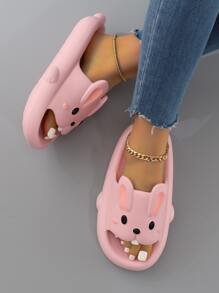 Chanclas con diseño de conejo - Rosa - Ver 3